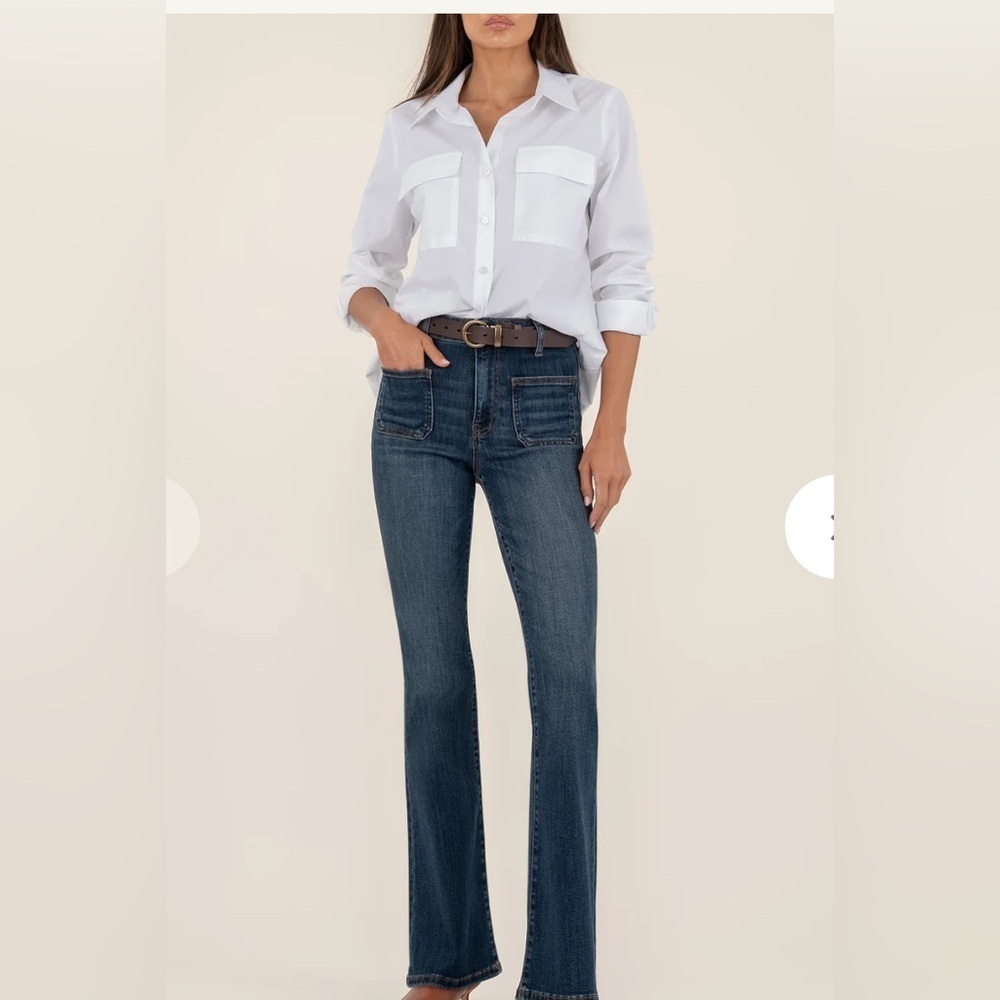 KUT FROM THE CLOTH gold label Ana High Rise Flare SIZE 6 boho western